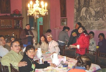 El desayuno despues de volar en Globo...